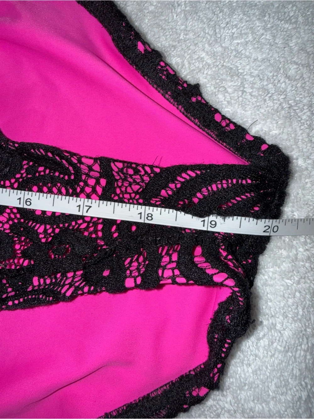 Kandi Kouture Hot Pink  Lace Leotard  with Black Mesh. Size Child Small (4/5)